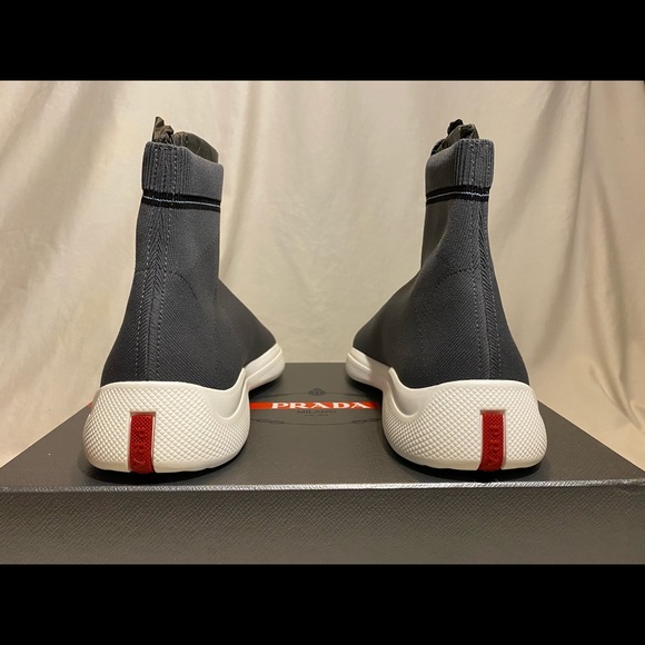 SOLD!!NEW $690 PRADA KNIT SOCK HIGH TOP SHOES SIZE - Picture 2 of 5
